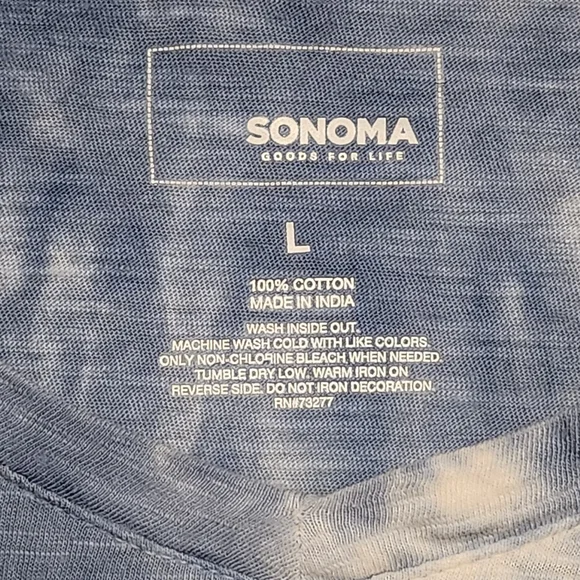 ⭐️ HOST PICK ⭐️ Sonoma Short Sleeve Dolman Tee Blue Tie Dye Shirt - Picture 2 of 4